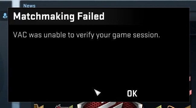VAC Was Unable to Verify the Game Session in CSGO